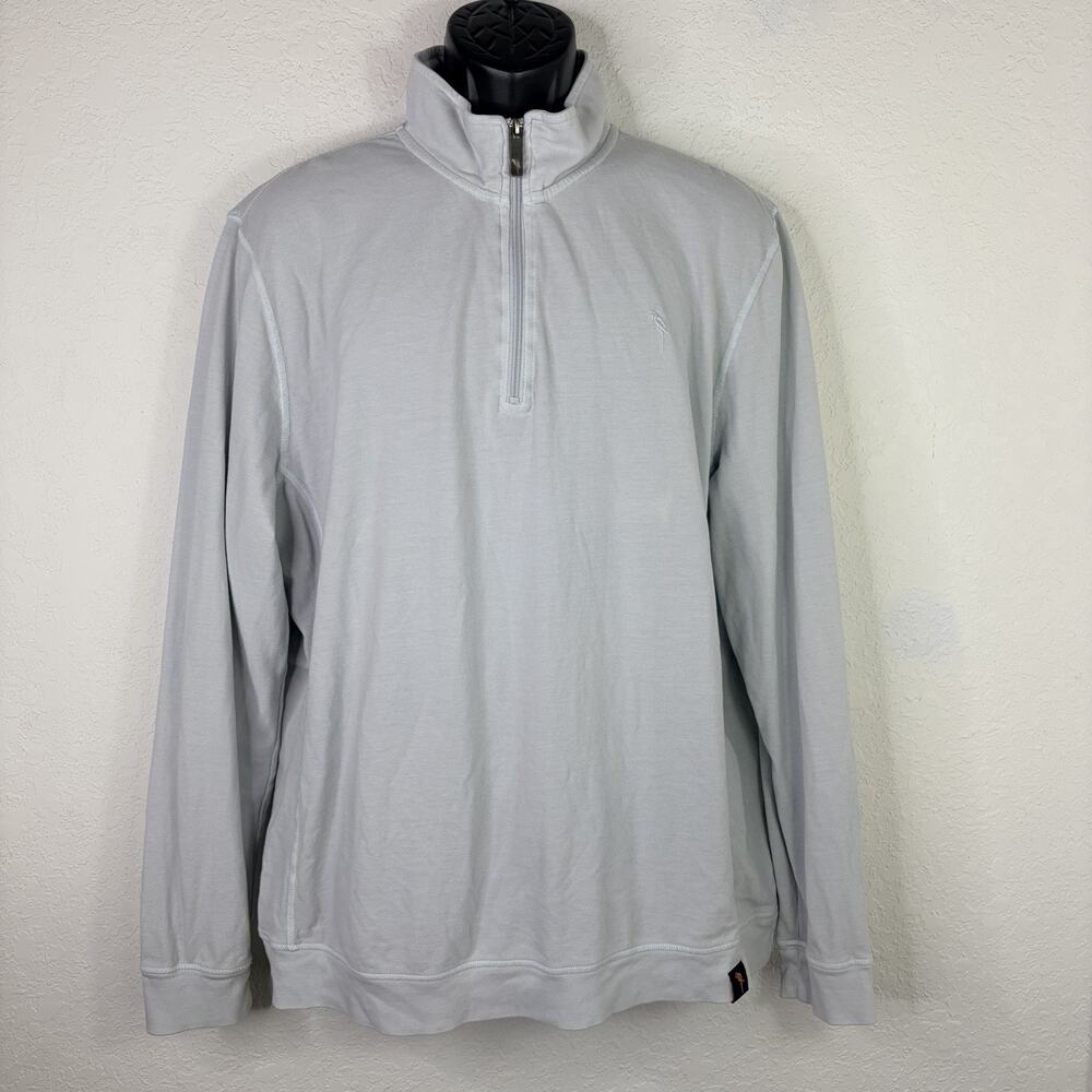 Margaritaville Island Reserve Sweater Light Gray Size XXL made in India, Cotton